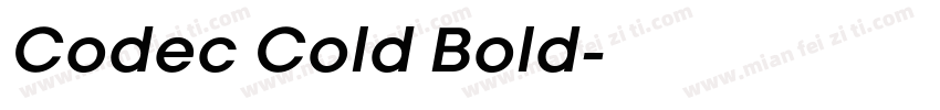 Codec Cold Bold字体转换